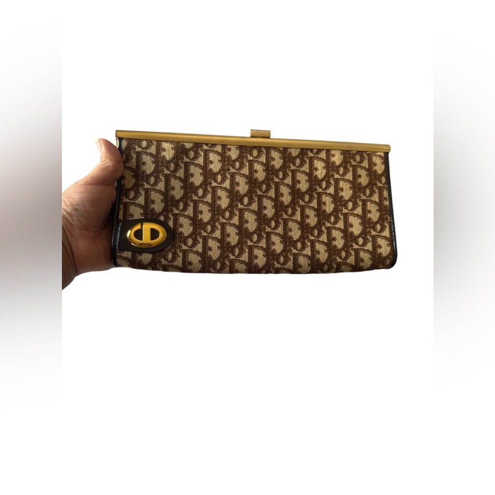 Dior Brown and Gold Clutch